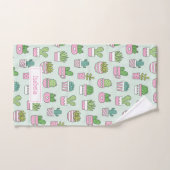 Cacti多肉植物のドードルパターン名 バスタオルセット (ハンドタオル)