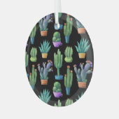 Cacti:シカラフルームレお洒落スデザイン。 ガラスオーナメント (正面左)