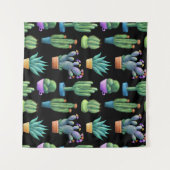Cacti:シカラフルームレお洒落スデザイン。 タペストリー (正面(横))