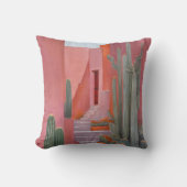 Cacti Ally Throw Pillow クッション (正面)