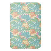 Cacti and plant Desert Botanical Green Orange Pink バスマット (正面縦)