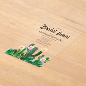 Cacti flowers Bridal Fiesta アクリル招待状 (レイダウン)