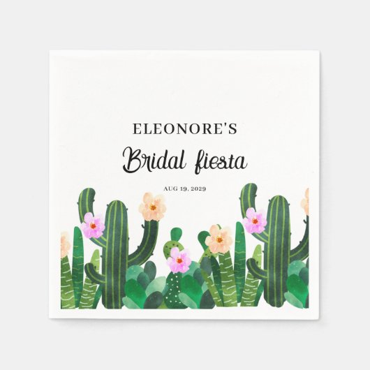 Cacti flowers  Bridal Fiesta  スタンダードカクテルナプキン (正面)