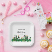 Cacti flowers  Bridal Fiesta  ペーパープレート (パーティー)