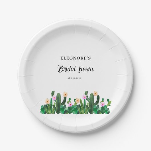 Cacti flowers  Bridal Fiesta  ペーパープレート (正面)