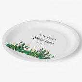 Cacti flowers  Bridal Fiesta  ペーパープレート (アングル)