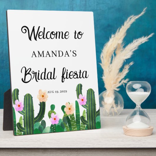 Cacti flowers  Bridal Fiesta Welcome フォトプラーク (側面)