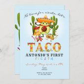 Cacti No Time For Siesta First Fiesta 1歳の誕生日 招待状 (正面/裏面)