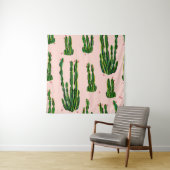 Cacti seamless pattern watercolor. Cactus in bloss タペストリー (インサイチュ)