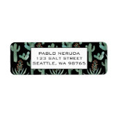 Cacti & Succulents砂漠ののメーカスタムリングアドレス ラベル (正面)