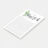 Cactusスモダンクリパーソナライズされたプトの実行リスト ポストイット (アングル)