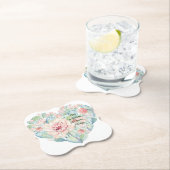 Cactusハートと意味のある単語を使用したコースター ペーパーコースター (インサイチュ)