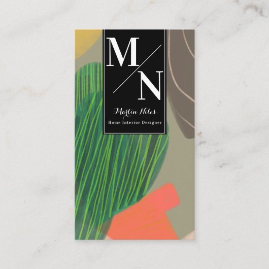 Cactusホームオーガニックインテリアデザイナ 名刺 (正面)