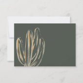 Cactusモダンの結婚親切な対応RSVPカード 出欠カード (裏面)