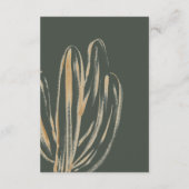 Cactusモダン情報結婚QRコード・カード エンクロージャーカード (裏面)