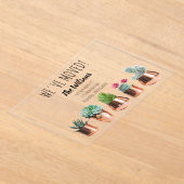 Cactus引っ越しました新しいホーム移動発表 アクリル招待状 (レイダウン)