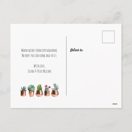 Cactus引っ越しました新しいホーム移動発表 シーズンポストカード (裏面)