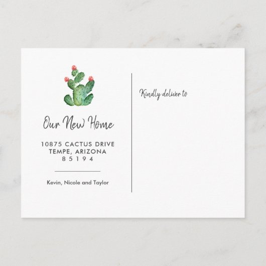 Cactus移動した発表はがき 案内ポストカード (裏面)