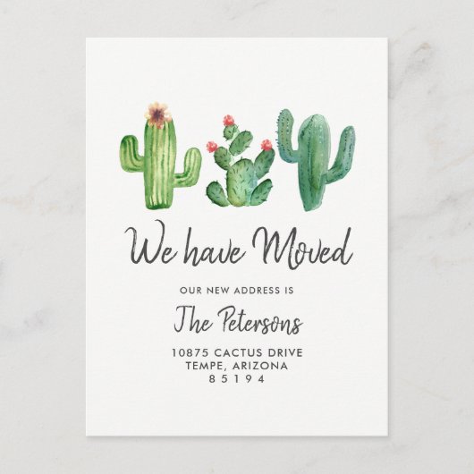 Cactus移動した発表はがき 案内ポストカード (正面)