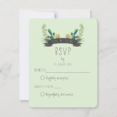 Cactus and Succulent Boho Wedding 出欠カード (正面)