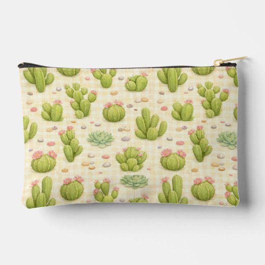 Cactus and Succulent Pattern アクセサリーポーチ (裏面)