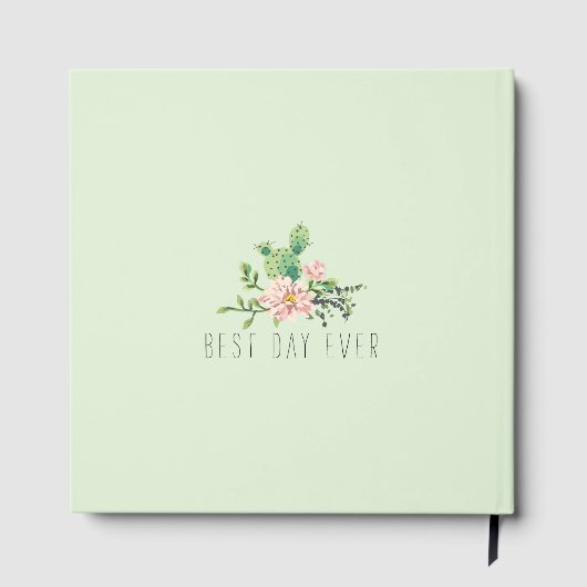 Cactus and Succulent Rustic Boho Wedding ゲストブック (裏面)