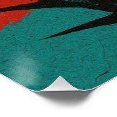 Cactus avec fleur éclatante ポスター (コーナー)