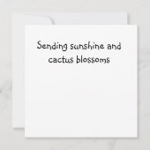 Cactus Blossom カード (裏面)