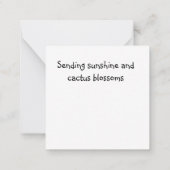 Cactus Blossom ノートカード (裏面)