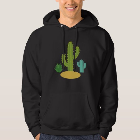Cactus Cacti Succulent Desert Southwest Plant Cute パーカ (正面)