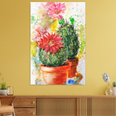 Cactus Canvas Print 絵を描 -'s キャンバスプリント (インサイチュ (リビング))
