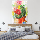 Cactus Canvas Print 絵を描 -'s キャンバスプリント (インサイチュ (寝室))