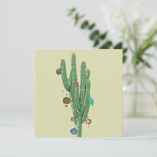 Cactus Christmas Tree カード (スタンド正面)