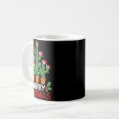 Cactus Christmas Tree Funny Merry Cactmas Cactus M コーヒーマグカップ (正面左)