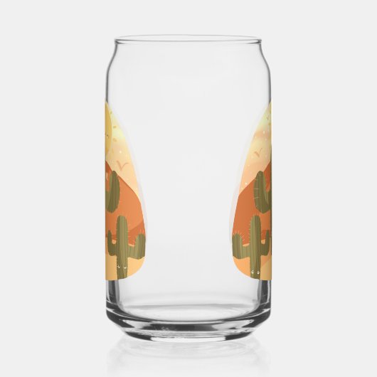 Cactus Desert With Sun ガラス缶 (左)