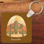 Cactus Desert With Sun キーホルダー (裏面)