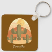 Cactus Desert With Sun キーホルダー (裏面)
