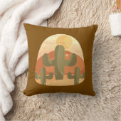 Cactus Desert With Sun クッション (ブランケット)