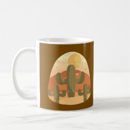 Cactus Desert With Sun コーヒーマグカップ