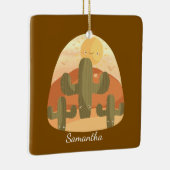 Cactus Desert With Sun セラミックオーナメント (右)