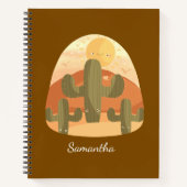 Cactus Desert With Sun ノートブック (正面)