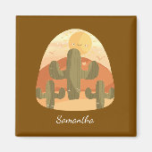 Cactus Desert With Sun マグネット (正面)