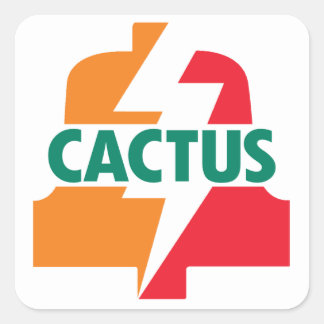 Cactus Eleven BellステッカーDeisgn by Robitussin スクエアシール