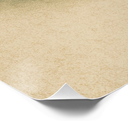 Cactus en pierre sur fond beige ポスター (コーナー)