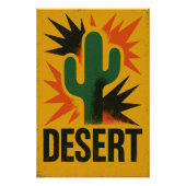 Cactus et soleil du désert ポスター (正面)