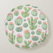 Cactus Flower Garden  ラウンドクッション (裏面)