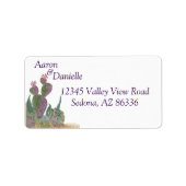 Cactus Flower Return Address Label ラベル (正面)