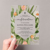 Cactus Flowers Frame Confirmation  アクリル招待状 (インサイチュ (ポータブル))