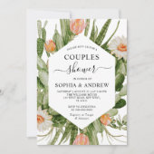 Cactus Flowers Frame Couples Shower Invitation 招待状 (正面)