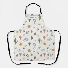 Cactus Garden Mom Life Vibe Personalized エプロン